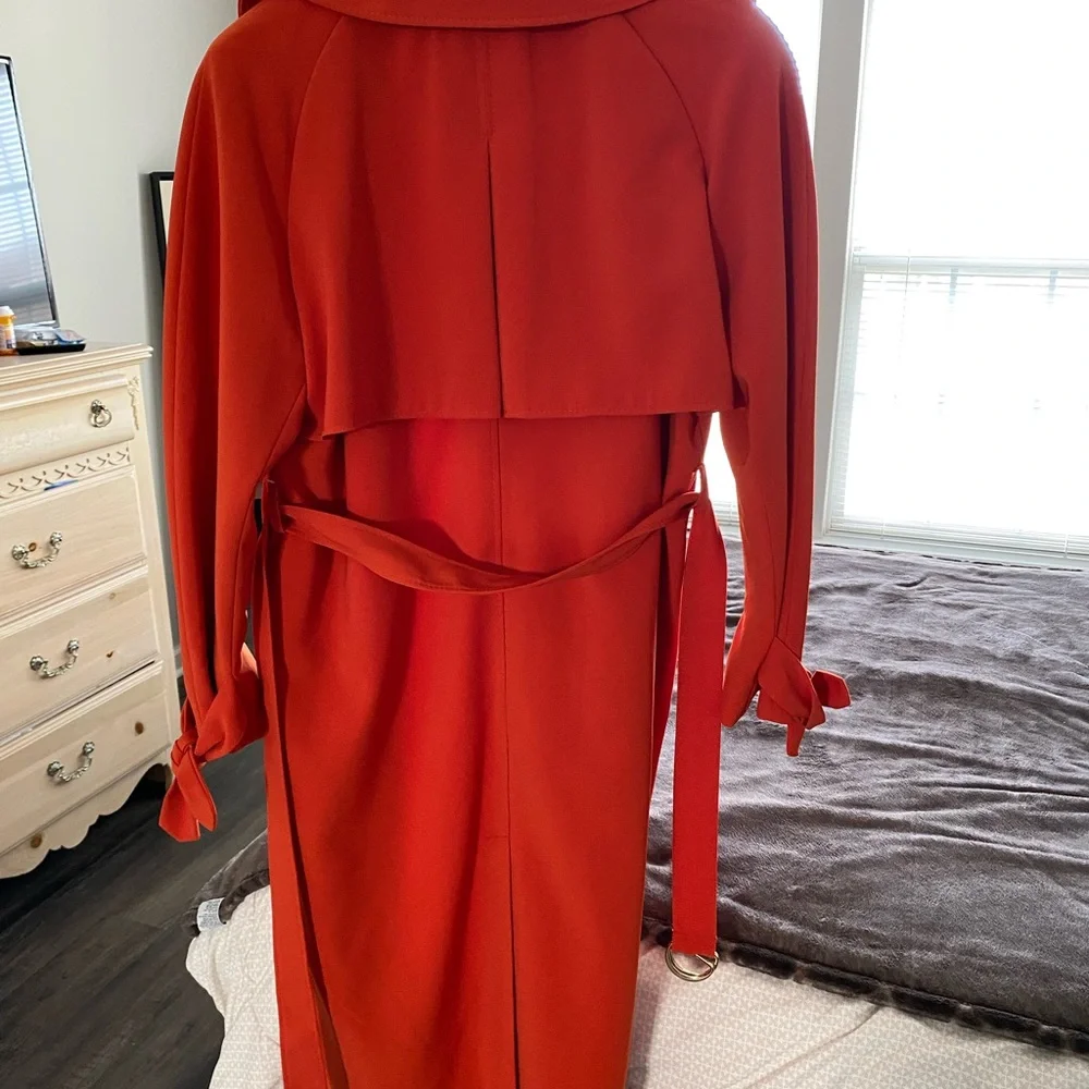 H&M Women's Orange Trench Coat New - Picture 3 of 9